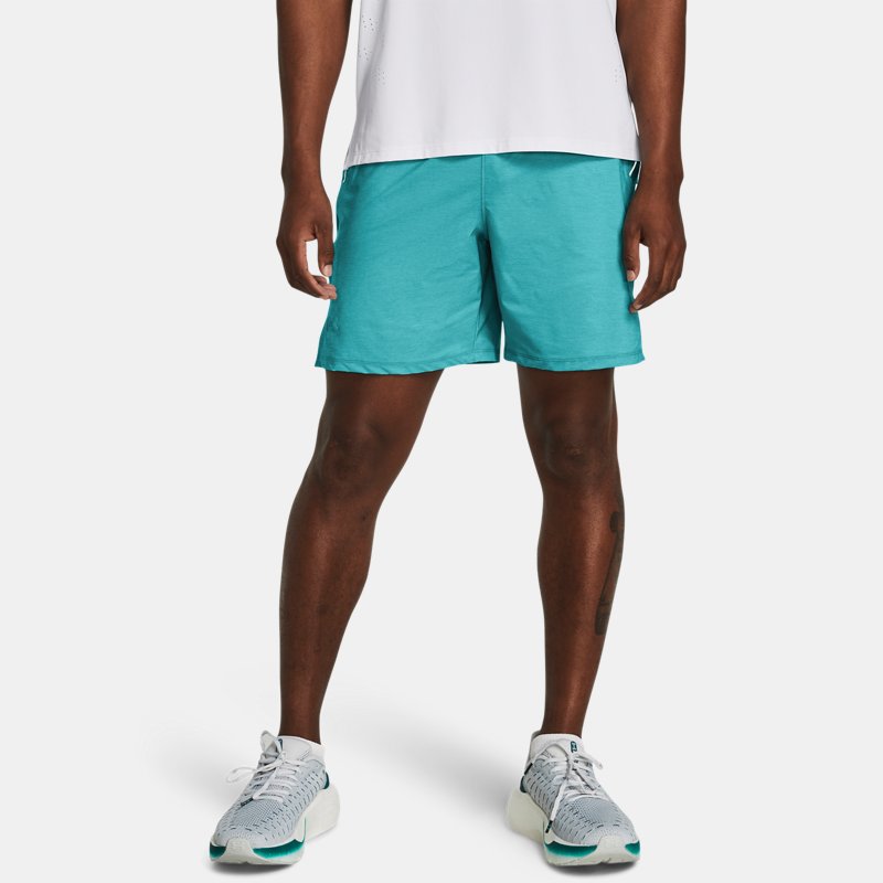 Herenshort Under Armour Launch Elite 18 cm Circuit Teal Fade Heather / Circuit Teal / Reflecterend M